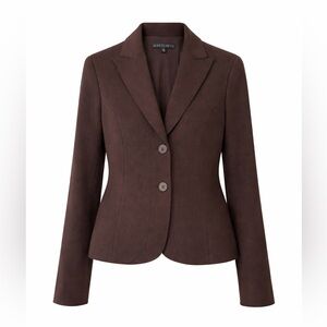 Lafayette 148 NY 100% Cashmere Brown Tailored Blazer Jacket 4
